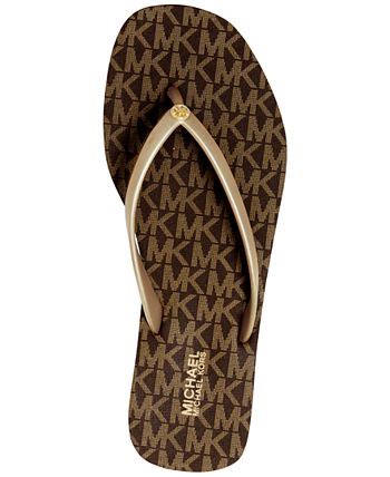 michael kors jinx flip flops|michael kors flip flops women's.